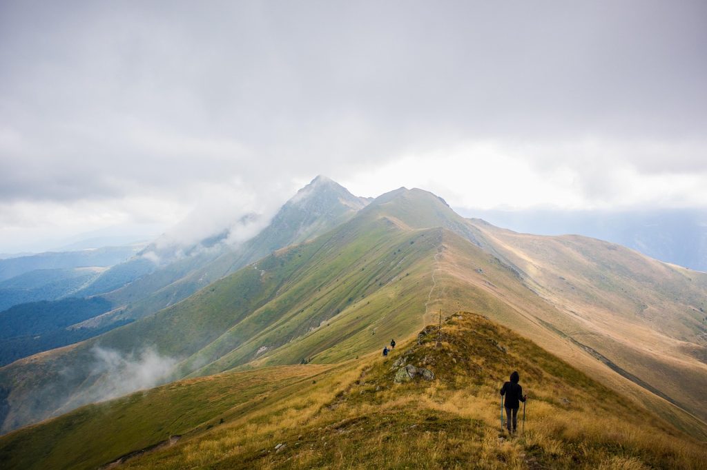 mountain, peaks, sky, clouds, balkan mountains, nature, bulgaria, landscape